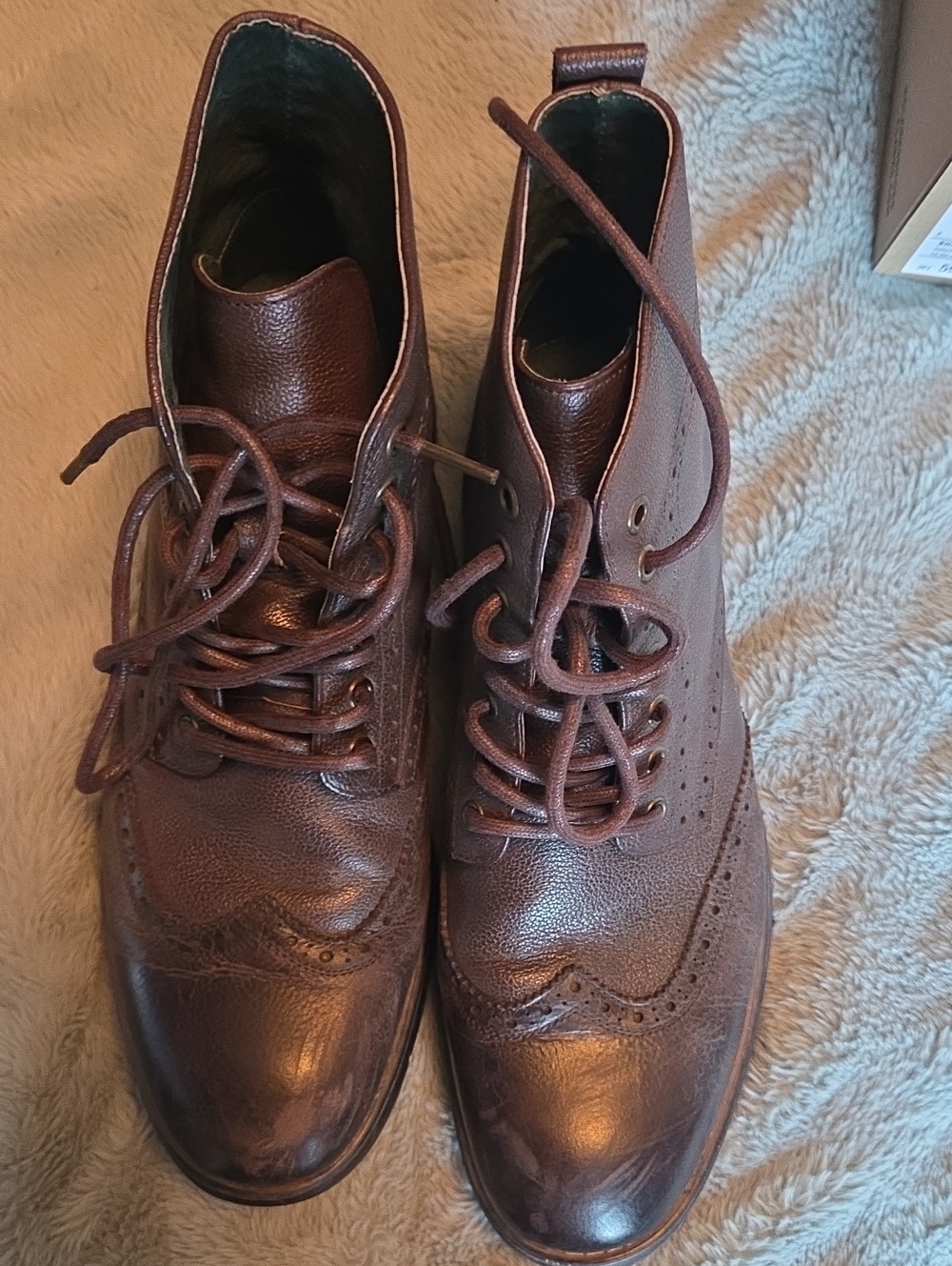 Clarks Men's Brown Leather Chukka Wingtip Boots